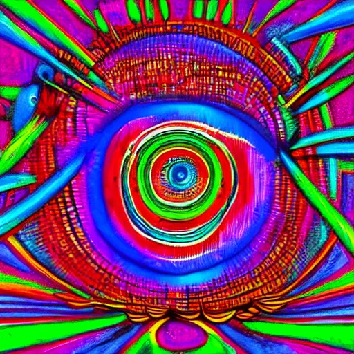 Prompt: god in the eyes of someone on dmt