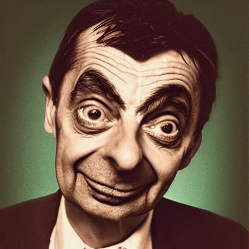 Image similar to “A Richard Avedon portrait of Mr. Bean”