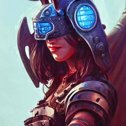 Image similar to cyberpunk viking helmet mask warrior goddess robot ninja fantasy, art gta 5 cover, official fanart behance hd artstation by jesper ejsing, by rhads, makoto shinkai and lois van baarle, ilya kuvshinov, ossdraws