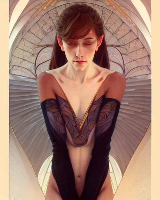 Image similar to beautiful woman, symmetry, perspective, portrait, anime!!, fantasy, ultra detailed, elegant, intricate, dynamic lighting, hyperrealism, digital art, digital painting, artstation, wlop, sharp focus, illustration, art by artgerm and greg rutkowski and alphonse mucha, 8 k