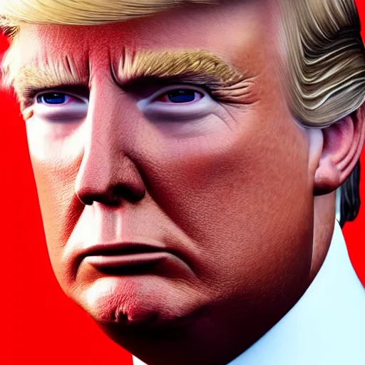 Image similar to a closeup shot of donald trump, dramatic lighting, cinematic, extremly high detail, photorealistic, cinematic lighting, artstation
