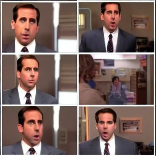 Image similar to michael scott pretending to be jim from the office