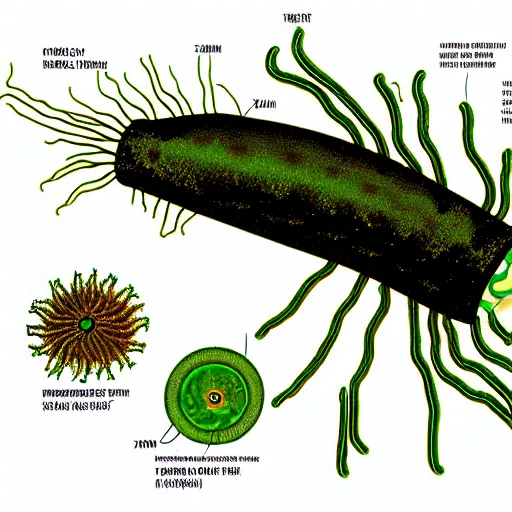 Prompt: exploded view of a rotifer weedwacker