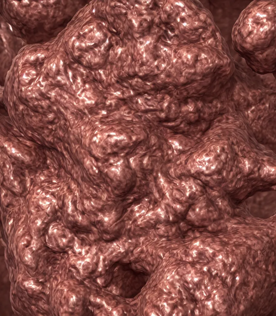 Image similar to distorted fleshy dopamine molecule, realistic, 8 k