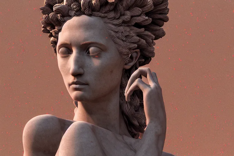 Prompt: stoic statue wearing clothing, vector scape, vaporwave, aesthetic, naturel, hyper detailed, digital art, trending in artstation, cinematic lighting, studio quality, smooth render, unreal engine 5 rendered, octane rendered, art style by klimt and nixeu and ian sprigger and wlop and krenz cushart