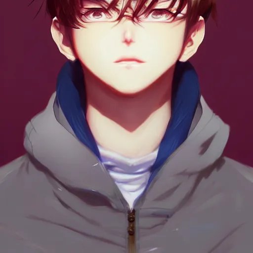 Image similar to anime portrait of MigMig as an anime boy by Stanley Artgerm Lau, WLOP, Rossdraws, James Jean, Andrei Riabovitchev, Marc Simonetti, and Sakimichan, trending on artstation