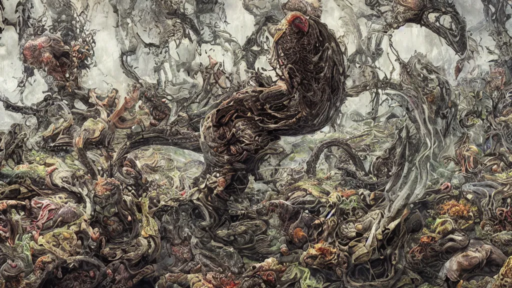 Image similar to screaming worm monster, maximalist, high detail, 8k, ornate, dark fantasy, realistic, masterpiece, complex, WLOP, film still from the movie directed by Denis Villeneuve with art direction