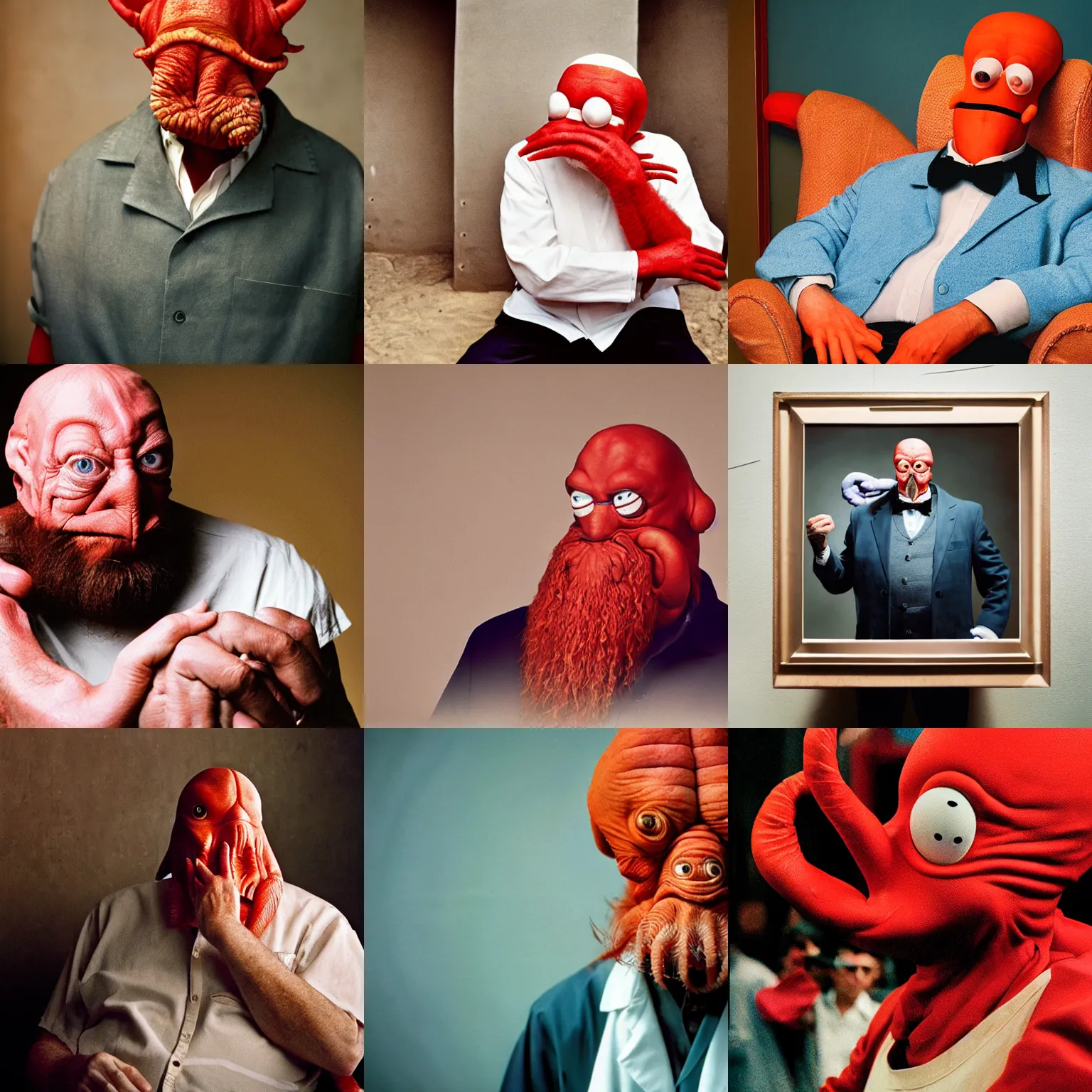 Prompt: candid portrait photograph of dr zoidberg, photo by annie leibowitz and steve mccurry