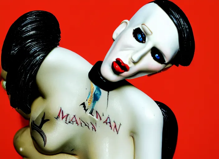 Image similar to marilyn manson barbie