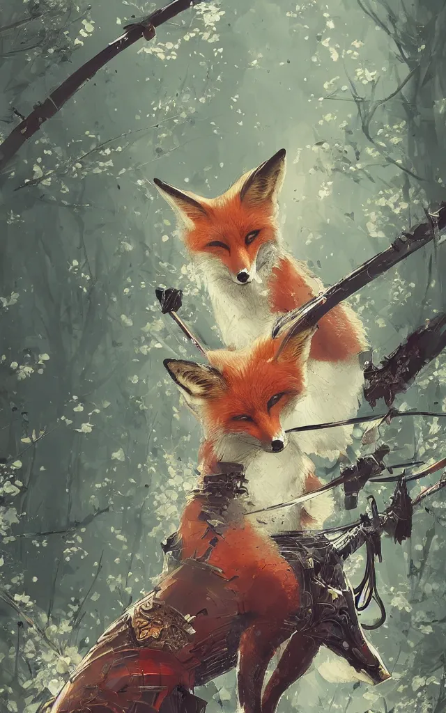 Prompt: very beauty fox samurai with a katana hyper detailed, insane details, intricate, elegant, by ismail inceoglu illustrated, fine details, realistic shaded, 8 k, art. sakura forest on background