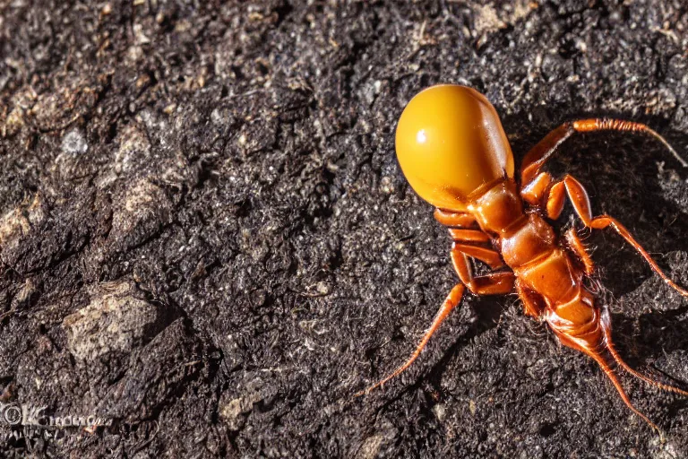 Prompt: a grub with big scary pincers and a lightbulb on its tail, high resolution film still, HDR color, 8k