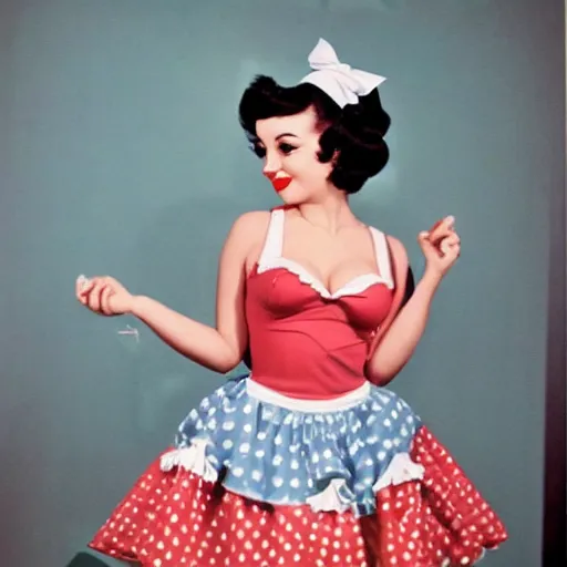 Image similar to melanie martinez pin up, award winning, 1 9 5 0 s