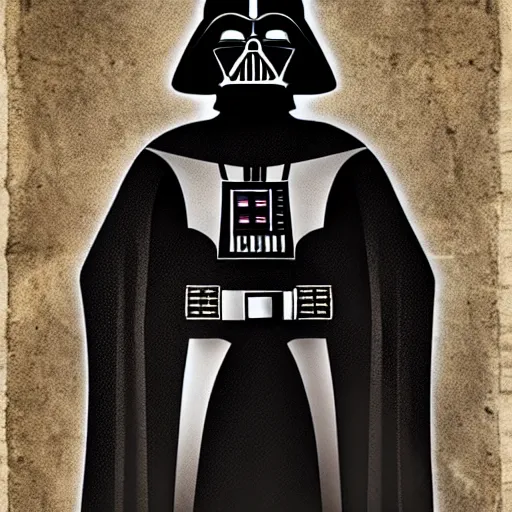 Image similar to darth vader, ancient egyptian art, high quality, high resolution