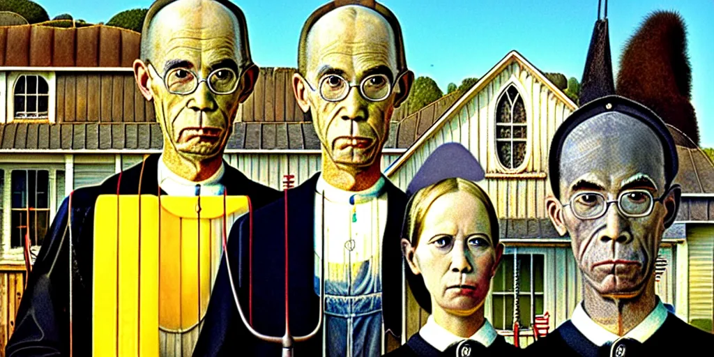 Image similar to american gothic banana