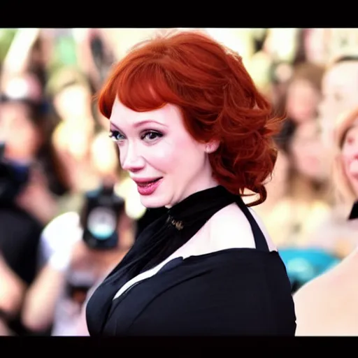 Prompt: Christina Hendricks crying tears, cinema effect,