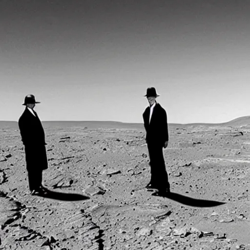 Image similar to the wright brothers on mars,