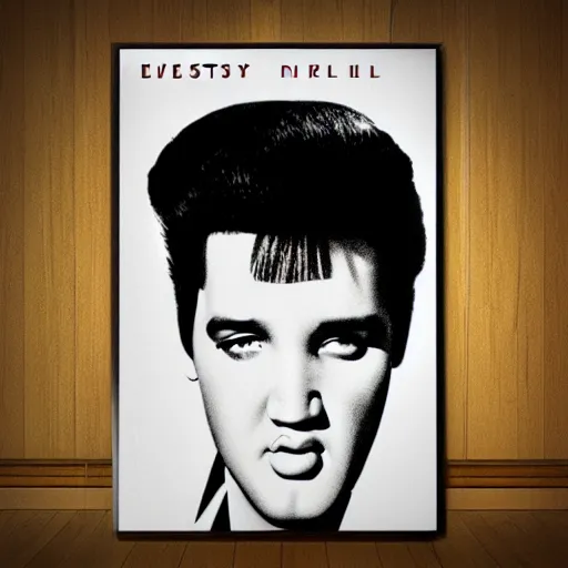 Image similar to Elvis Presley poster trending on art station 8k