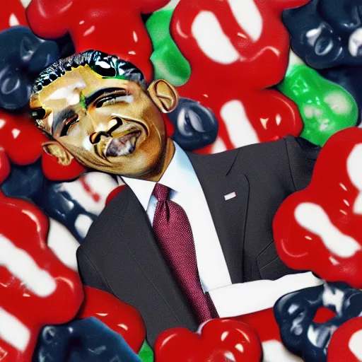 Image similar to Obama as a gummy bear