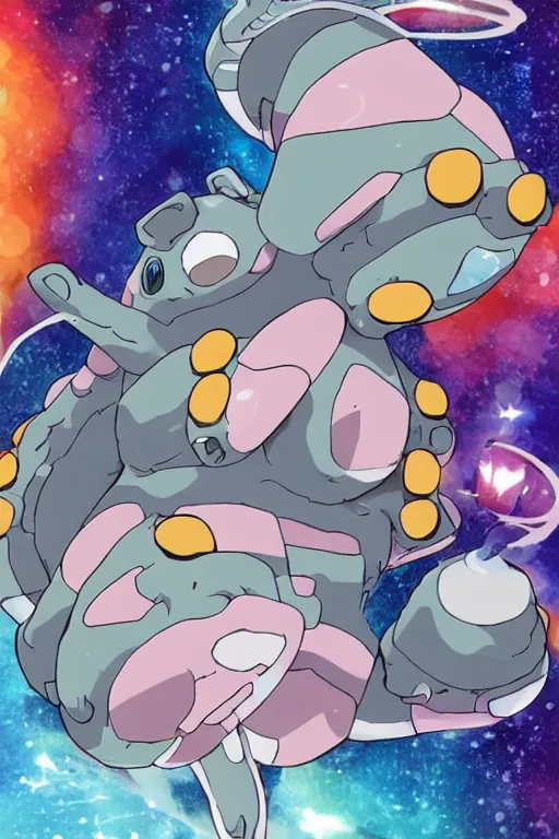 Prompt: pokemon card of a tardigrade, anime illustration, trading card game