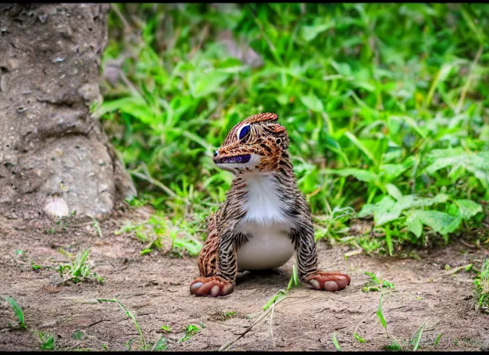 Image similar to wildlife photo of real life yoshi in the wild, 8 k, 8 5 mm f 5. 6