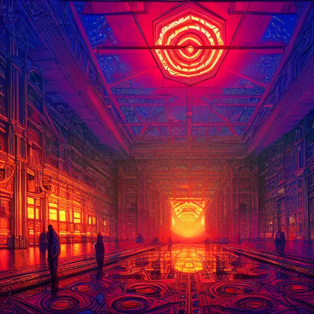 Prompt: blockchain, centered, symmetry, painted, intricate, volumetric lighting, beautiful, rich deep colors masterpiece, sharp focus, ultra detailed, in the style of dan mumford and marc simonetti