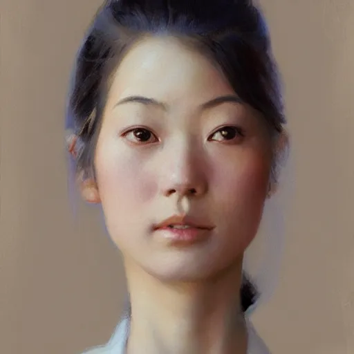 Prompt: detailed portrait of japanese girl, spring light, painting by aramaki, shinji, craig mullins, j. c. leyendecker