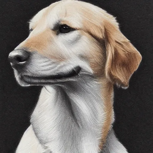 Prompt: beautiful pencil drawing of a golden retriever with karim benzema - - width 1 0 2 4