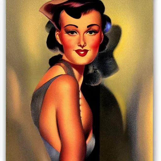 Image similar to portrait illustration by earle bergey