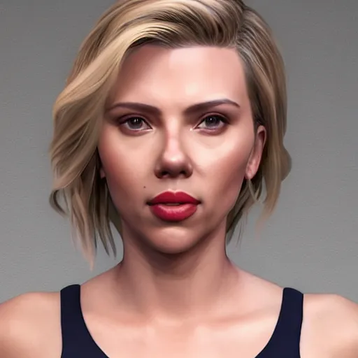 Image similar to unreal engine 5 render of scarlett johansson