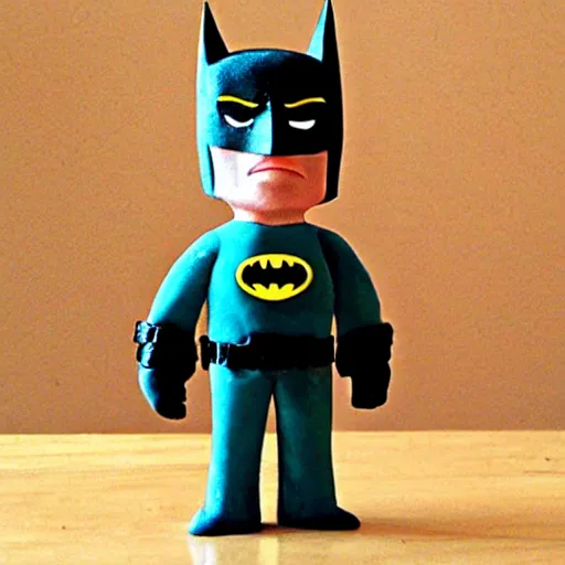 Prompt: batman playdough figure, very detailed