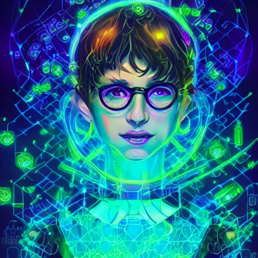 Image similar to skill magic geek inside matrix deepdream radiating a glowing aura stuff loot legends stylized digital illustration video game icon artstation lois van baarle, ilya kuvshinov, rossdraws,