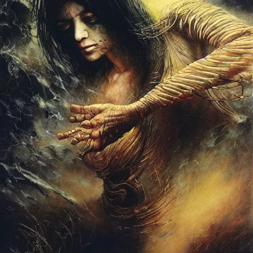 Image similar to realistic detailed UHD photorealistic The Mummy Playing Piano, by Ayami Kojima, Amano, Karol Bak, Mark Brooks, tonalism, rich deep colors. Beksinski painting, art by Adrian Ghenie and Gerhard Richter. art by Takato Yamamoto. masterpiece