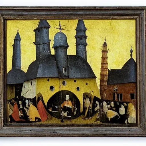 Image similar to black mosque by hieronymus bosch