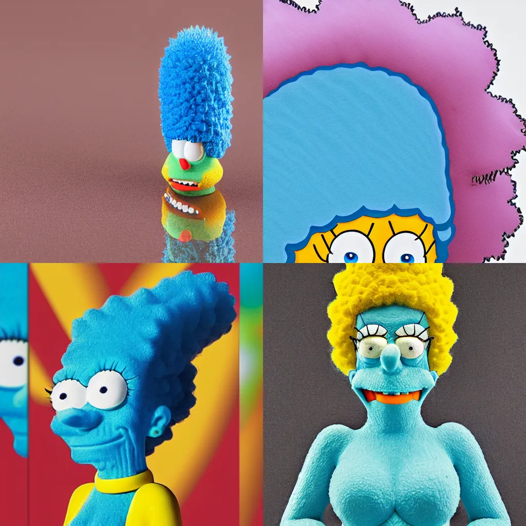 Prompt: photo of Marge Simpson by Connor Hibbs, award-winning, detailed, 82 mm sigma art, close up