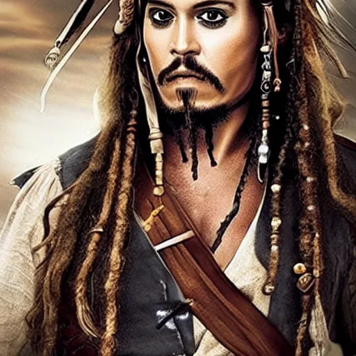 Image similar to christian bayle as jack sparrow