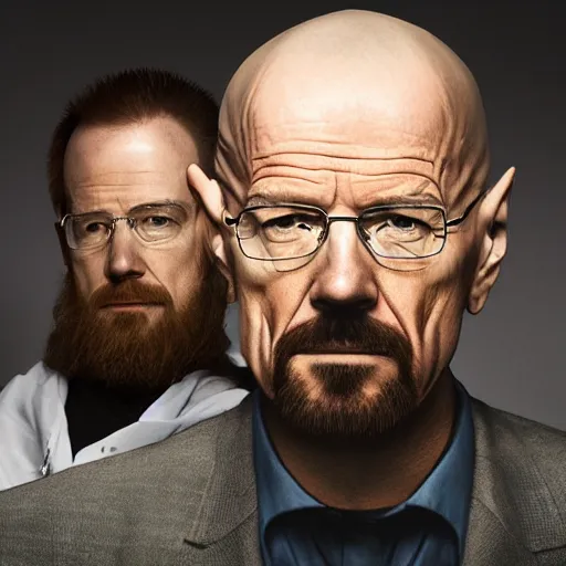 Image similar to andrew tate and walter white, basic photo, realistic, intricate, 8 k.