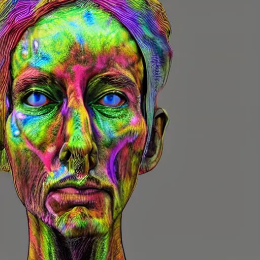 Image similar to Highly detailed and Psychedelic Last Human alive