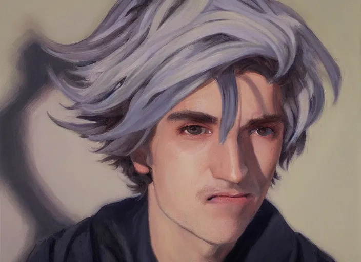 Image similar to a highly detailed beautiful portrait of xqcow xqc felix lengyel, twitch. tv, by gregory manchess, james gurney, james jean