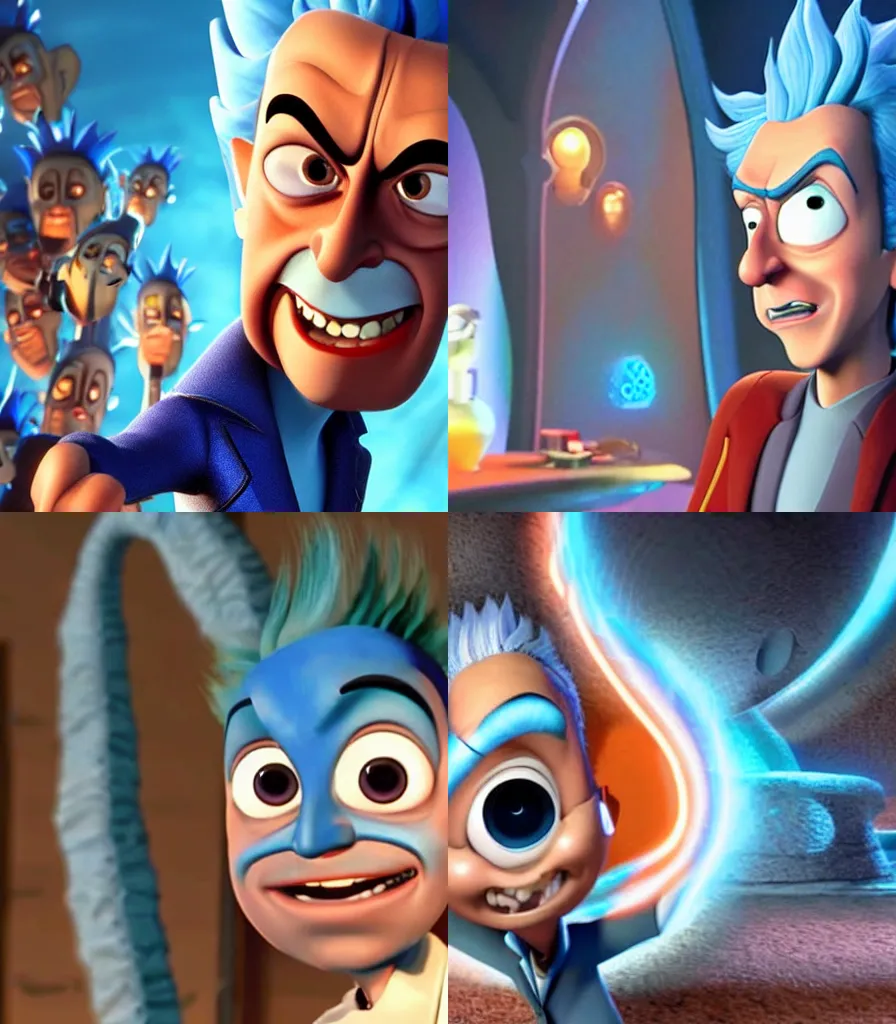 Prompt: a still of Rick Sanchez in Megamind