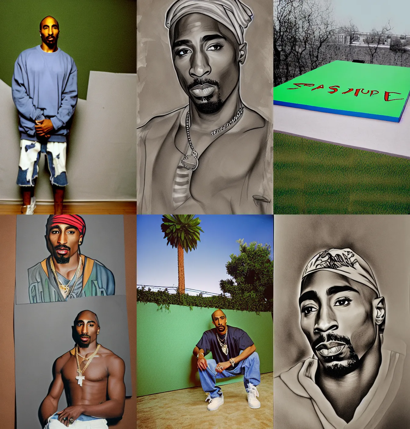 Image similar to studio portrait of tupac shakur