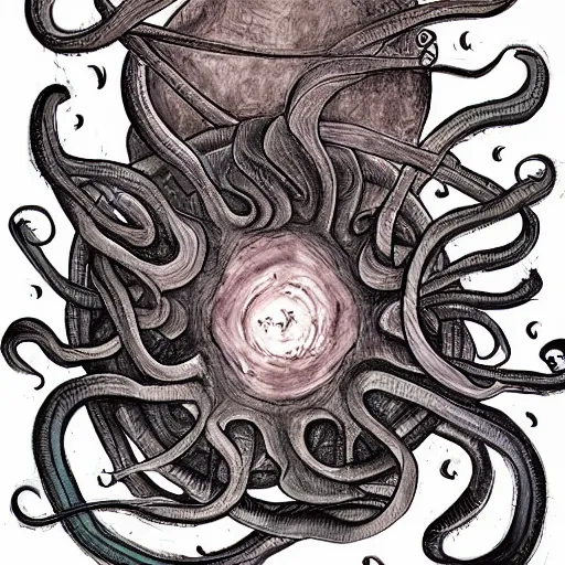 Prompt: eldritch horror drawn by natasha allegri