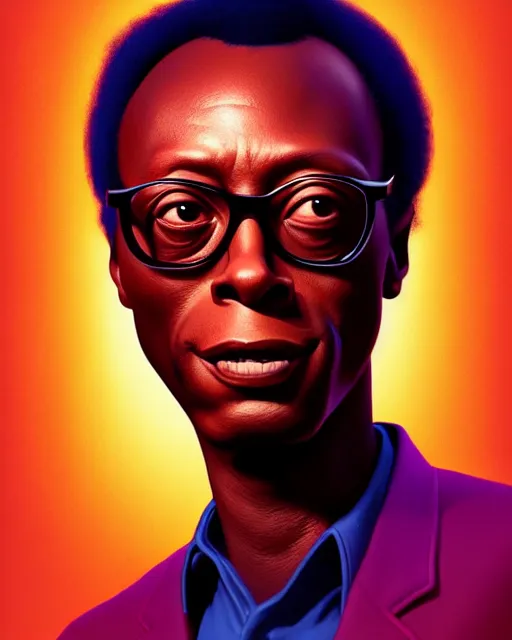 Image similar to disney pixar portrait 8 k photo of miles davis : : by weta, greg rutkowski, wlop, ilya kuvshinov, rossdraws, artgerm, annie leibovitz, rave, unreal engine, alphonse mucha : :