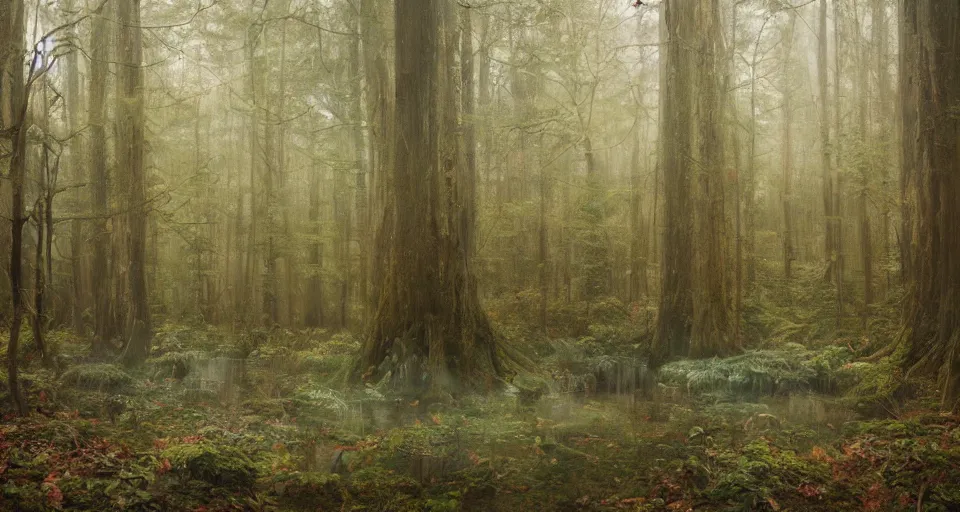 Image similar to Enchanted and magic forest, by Alyssa Monks