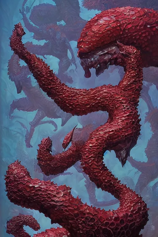 Image similar to LIVER HYDRA by artgerm and Craig Mullins, James Jean, Andrey Ryabovichev, Mark Simonetti and Peter Morbacher 16k