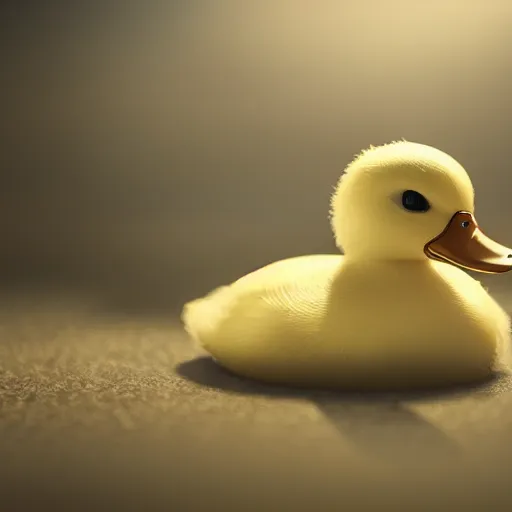 Image similar to A still of a little astronaut duckling floating in space, 4k, photograph, photoreal, realistic, highly detailed, epic lighting, awar winning