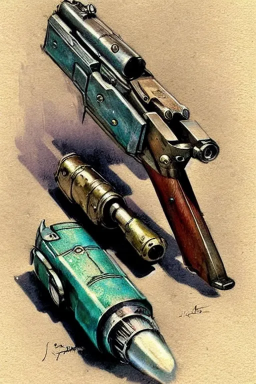 Image similar to ( ( ( ( ( 1 9 5 0 s retro raygun pistol. muted colors. ) ) ) ) ) by jean - baptiste monge!!!!!!!!!!!!!!!!!!!!!!!!!!!!!!