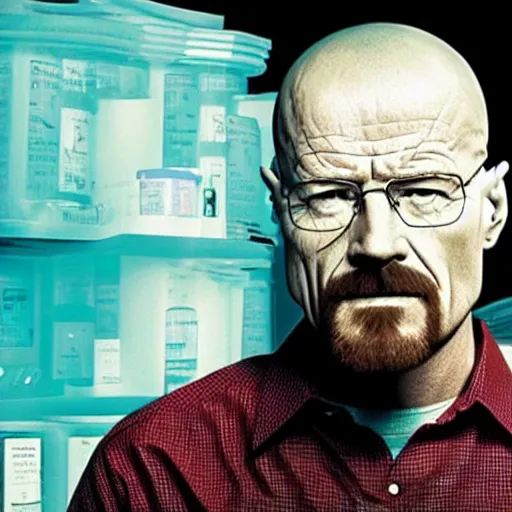 Prompt: Walter White making meth at TED talks