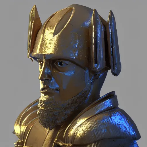 Image similar to portrait of castle gold statue reflect chrome, 8 k uhd, unreal engine, octane render in the artstyle of finnian macmanus, john park and greg rutkowski