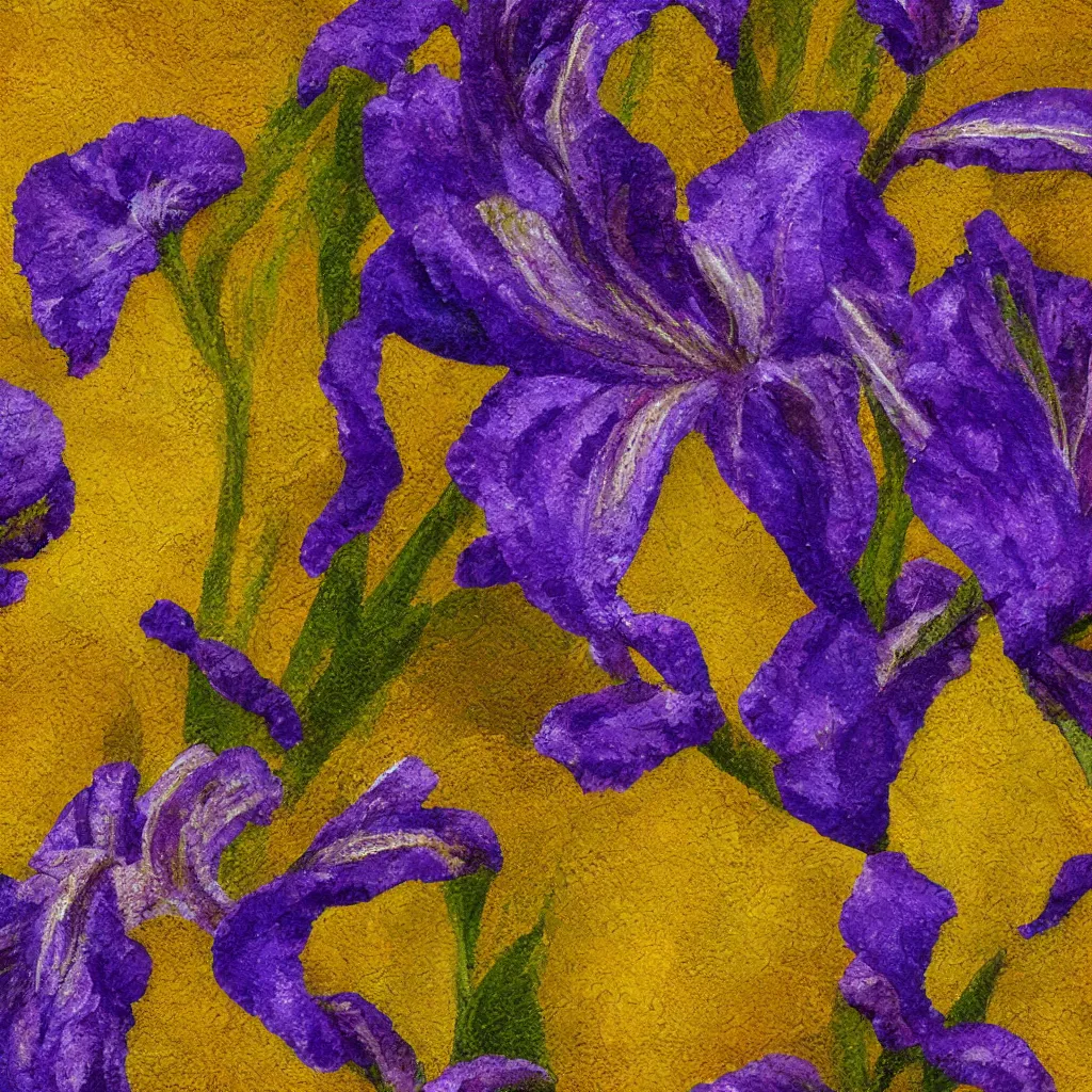 Prompt: iris texture on a palette, 4k