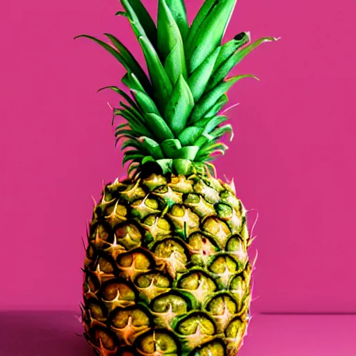 Image similar to product photo of a pineapple designed as a rocket weapon, highly detailed, balanced colors